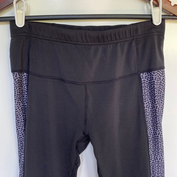 PrAna Ergo Black Reflective High Rise Tight Black & White S - Picture 3 of 6